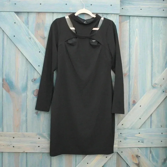 Guess Cutout Little Black Dress Size 12 Medium - Picture 3 of 7